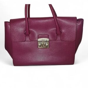 Furla Women's Purple Leather Handbag